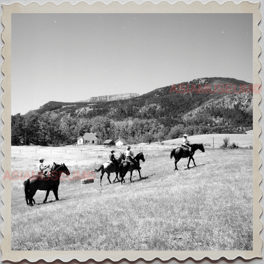 40s AUGUSTA KRONE RANCH MAN HORSE VINTAGE USA AMERICA UNITED STATES Photo S8430