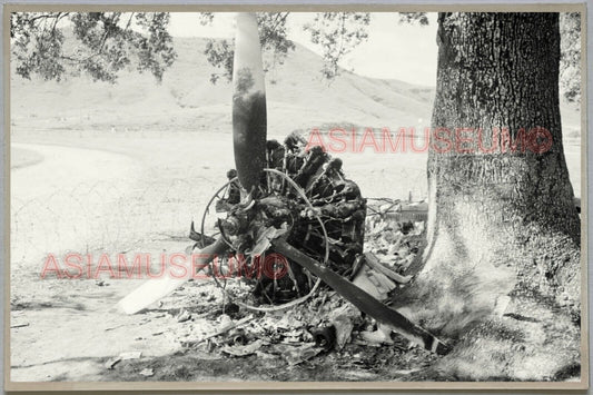 40s WW2 War Ajapan Aircraft Propeller Hong Kong Vintage Photo Postcard RPPC 449