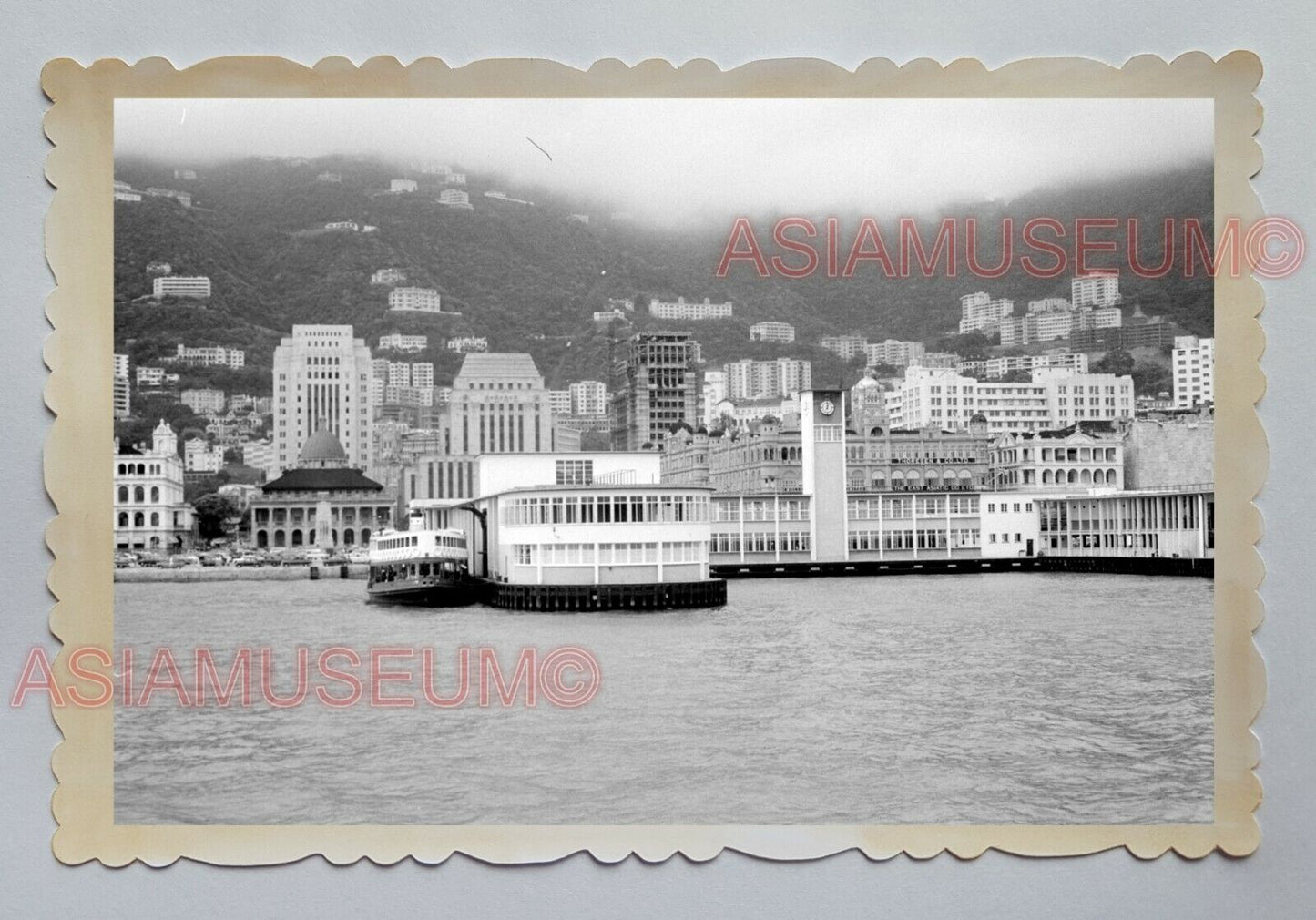 VICTORIA HARBOR PEAK STAR FERRY CLOCK TOWER VINTAGE HONG KONG Photo 23493 香港旧照片