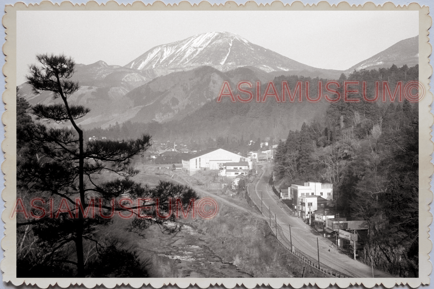 WW2 JAPAN KOBE TOKYO MOUNT SNOW MOUNTAIN VIEW SCENERY ROAD Vintage Photo 23683