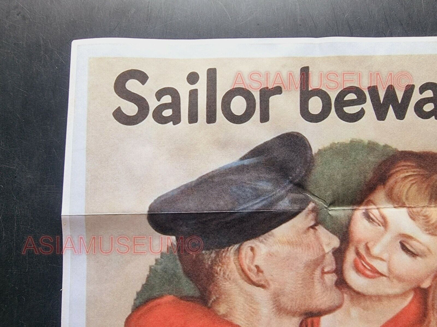 1943 WW2 USA SAILOR WOMEN LOOSE TALK COST LIVES SPY WAR NAVY PROPAGANDA POSTER