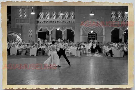 50s Vietnam War Saigon Dance Party Women Dress Man Suit Piano Vintage Photo #922