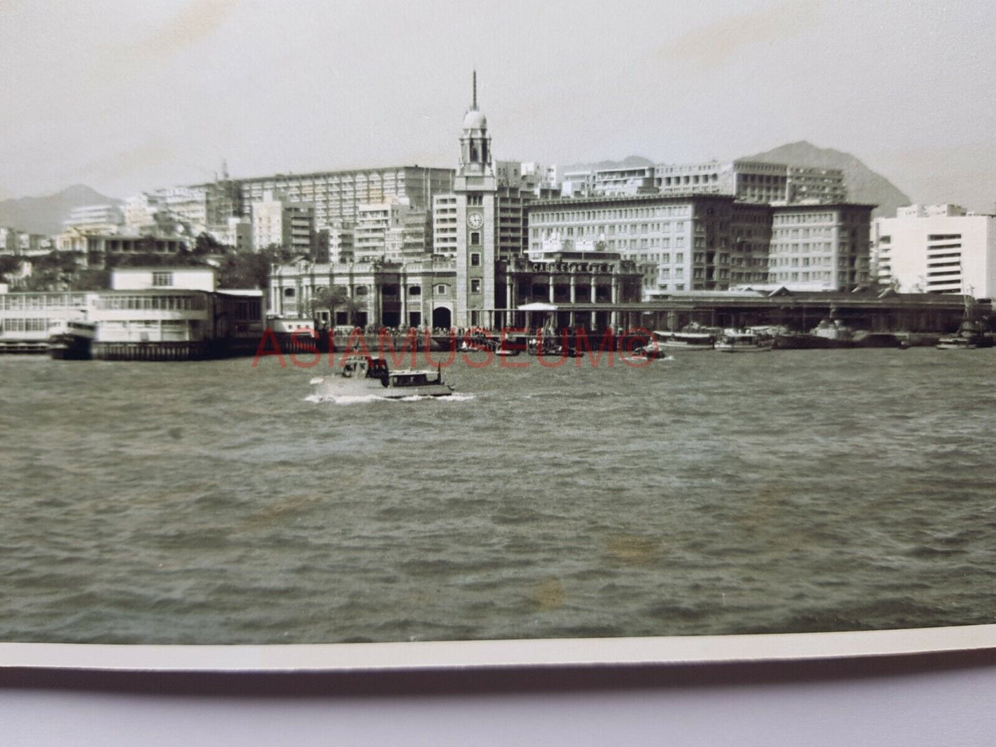 Hong Kong Panoramic Kowloon Ferry Terminal Clock Tower Photo Postcard RPPC #2609