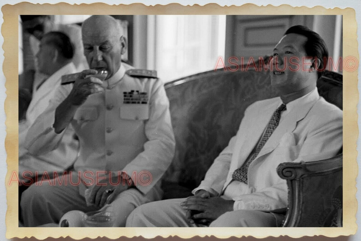 50s Vietnam War Saigon French Colonial Bao Dai Emperor Cigar Vintage Photo #445