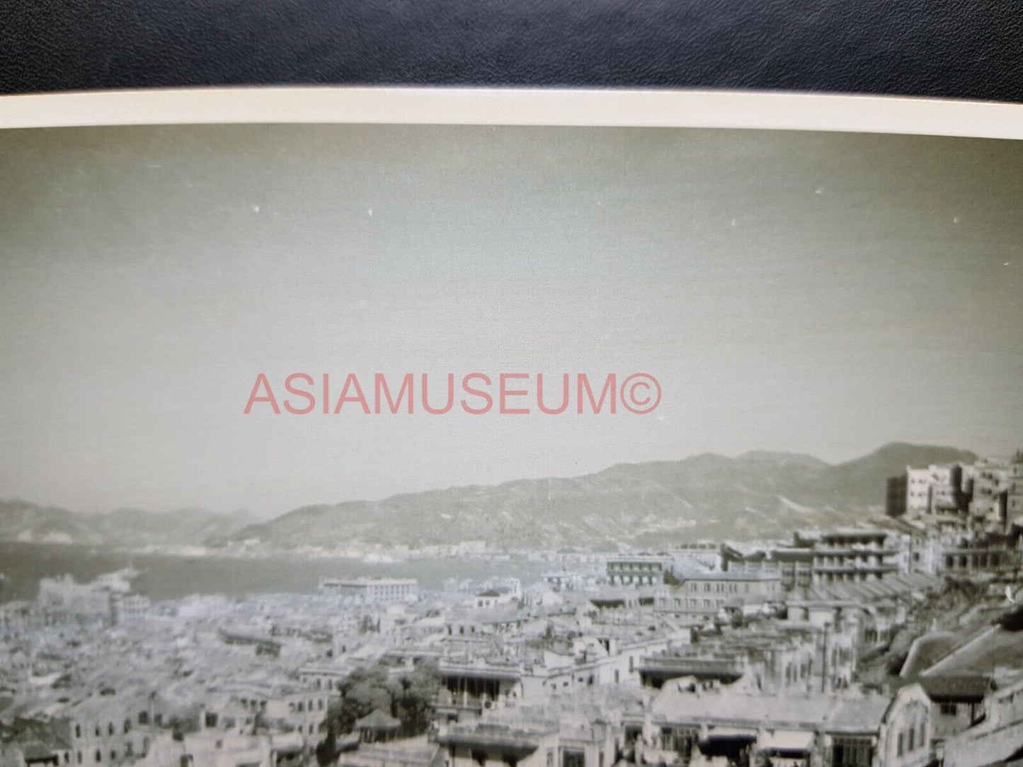 City Sky Kowloon Harbor Sea View Building House Hong Kong Photo Postcard RPPC