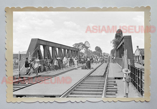 Sham Chun River Lo Wu China Border Train Track HONG KONG Photograph 23241 香港旧照片