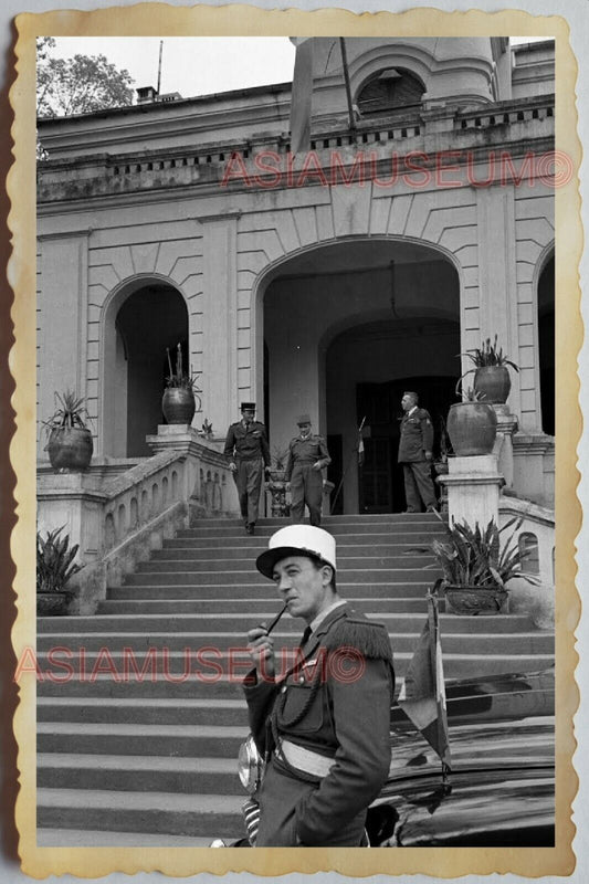 50s Vietnam SAIGON FRENCH FRANCE ARMY SOLDIER FLAG UNIFORM  Vintage Photo #965