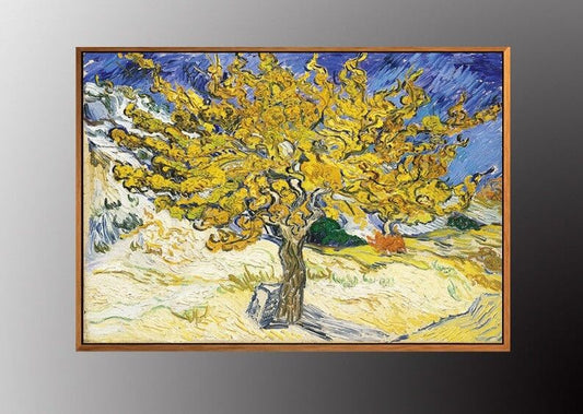 VINCENT VAN GOGH Mulberry Tree Canvas Art Print 50x70cm WITH vintage Gold FRAME