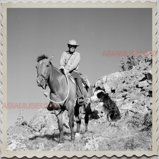 50s PARK COUNTY LIVINGSTON MONTANA YELLOWSTONE HORSE MAN VINTAGE USA Photo 8462