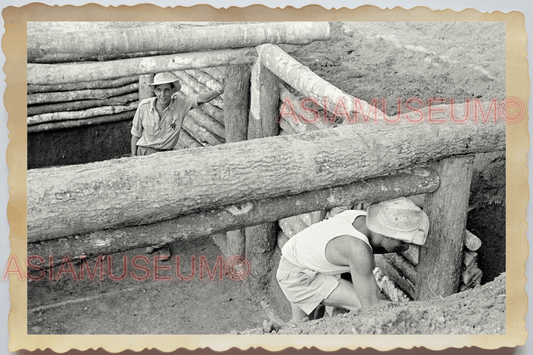 40s WW2 Vietnam FRENCH WAR ARMY FORTRESS WATCH TOWER TUNNEL  Vintage Photo 26724