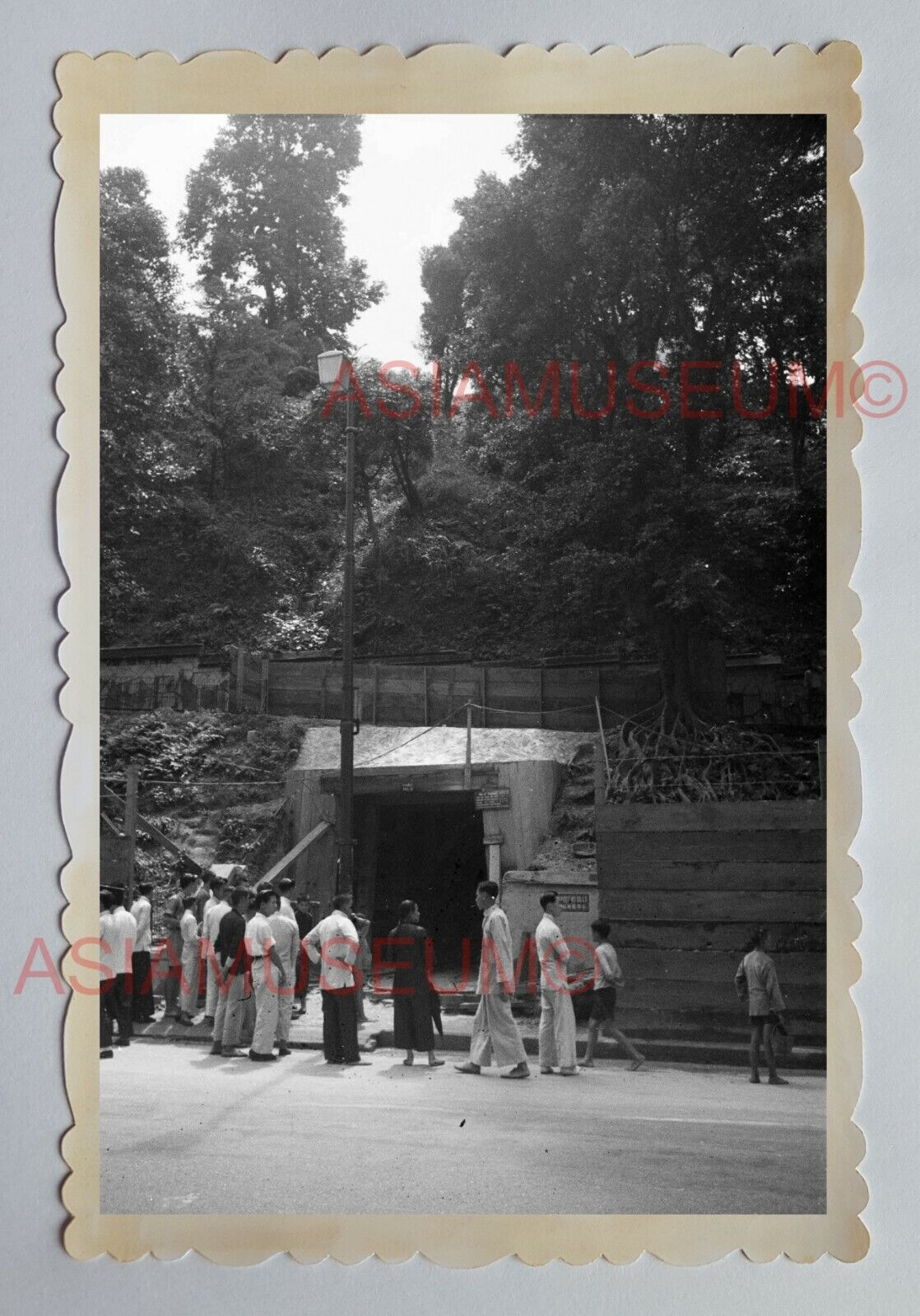 WW2 WAR BUNKER CANTON ROAD KOWLOON B&W Vintage HONG KONG Photograph 18253 香港旧照片