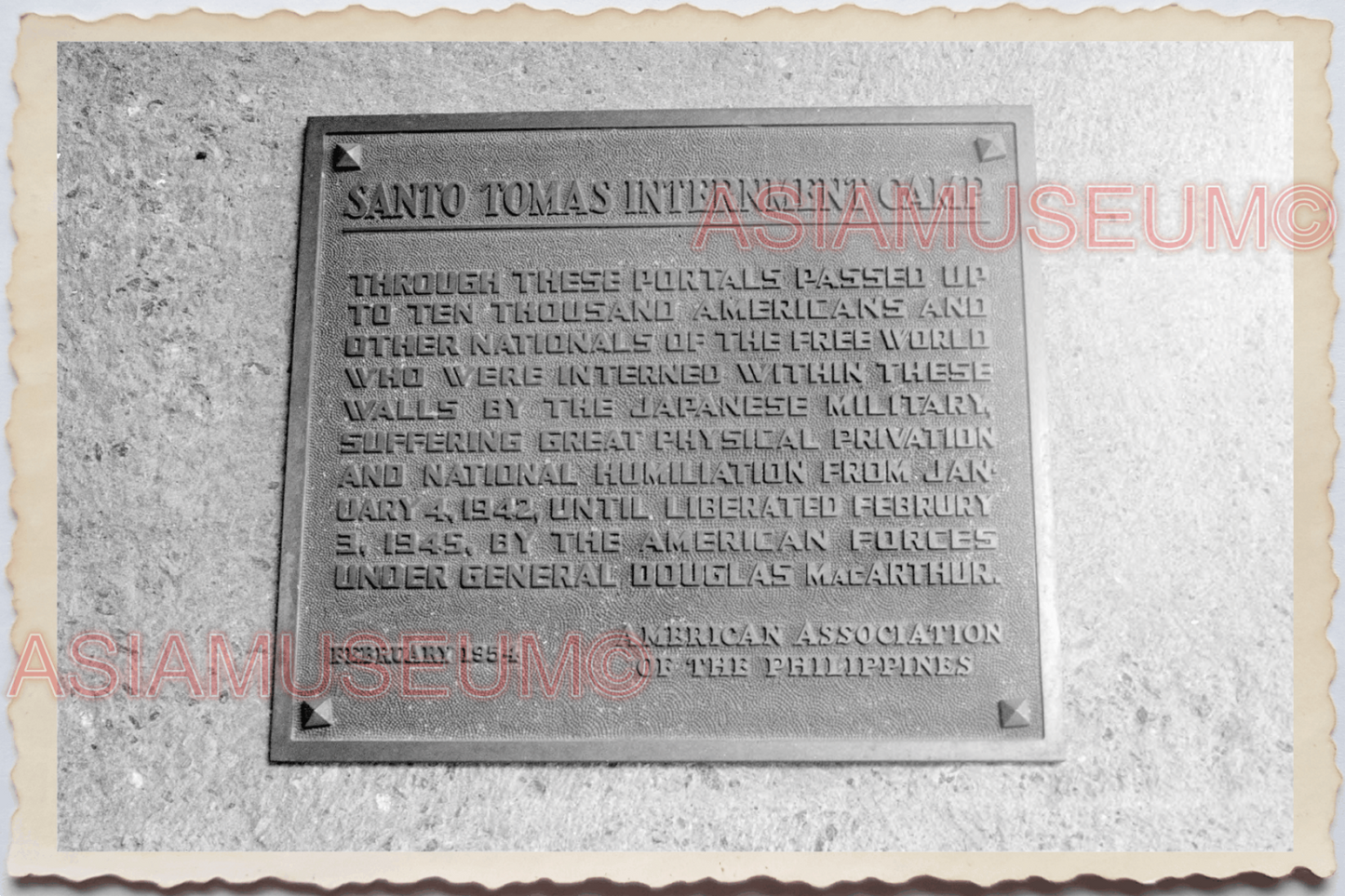 50s PHILIPPINES MANILA University of Santo Tomas Sign Board Vintage Photo 27563