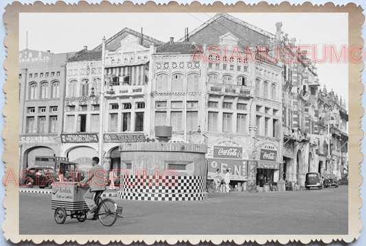 WW2 Street Scene Pillbox Bunker Trishaw Shop Road War Old Singapore Photo 17625