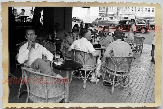 50s Vietnam War Saigon Ho Chi Minh Street View Cafe Coffee  Vintage Photo #734