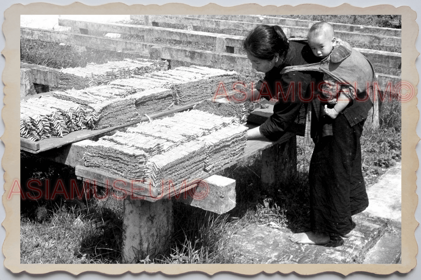 40's MACAU MACAO Portuguese Firecracker Women Baby Vintage Photo 澳门旧照片 #26326