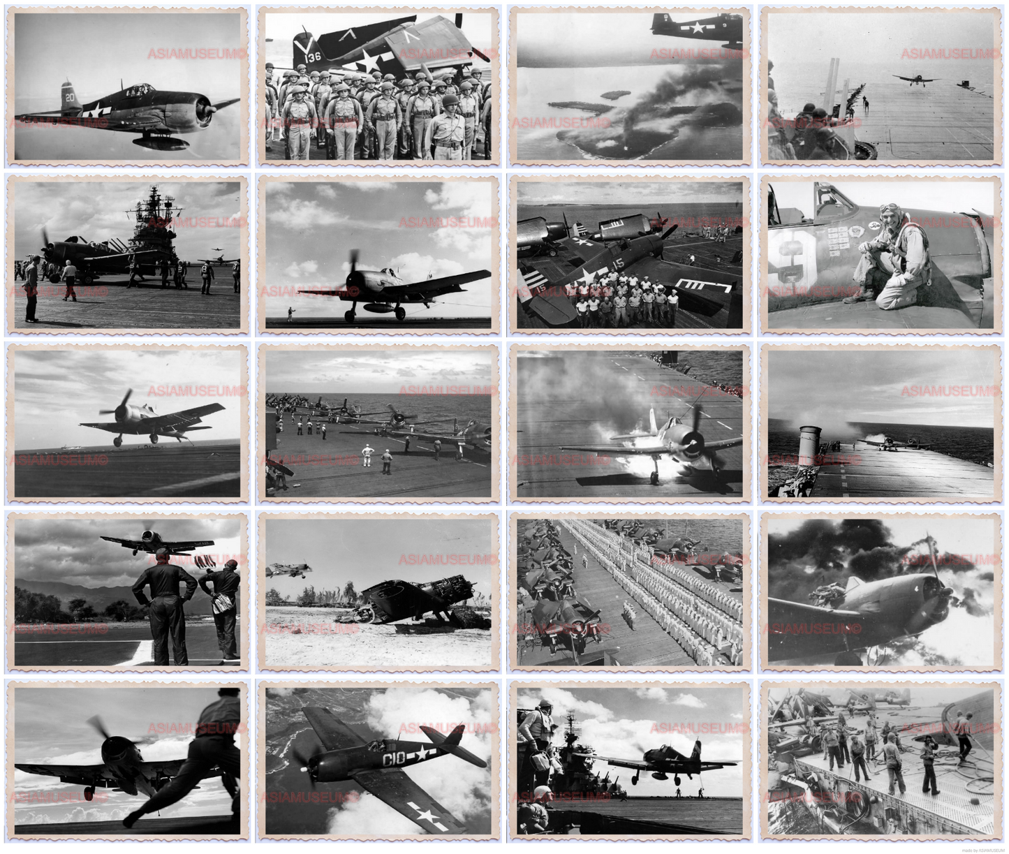 LOT 255pcs WW2 AMERICA Grumman Hellcat Aircraft Carrier NAVY Warship Old Photo