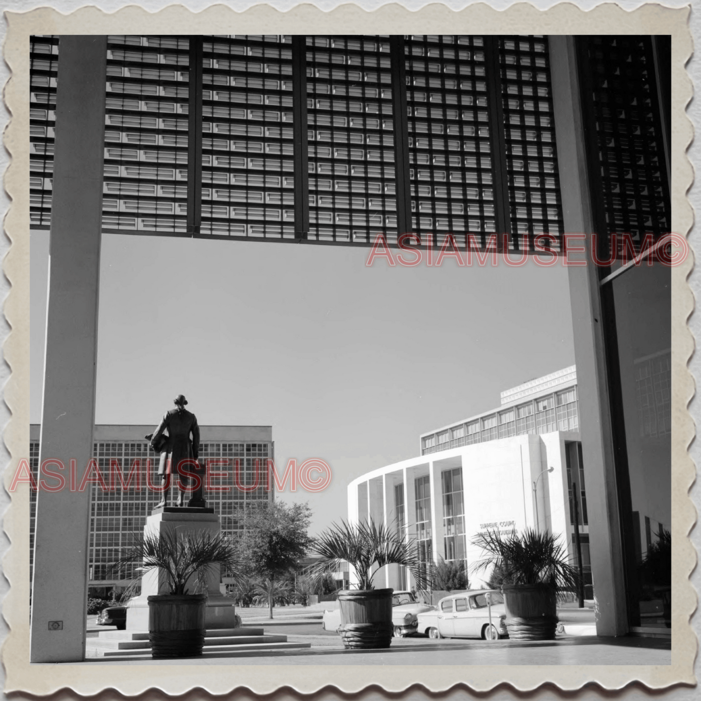 50s NEW ORLEANS LOUISIANA CITY MISSISSIPPI PUBLIC LIBRARY CAR OLD USA Photo 9885