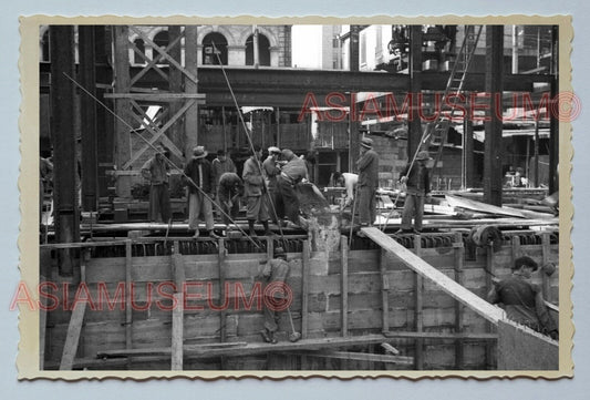 1930's Shanghai China B&W CONSTRUCTION BUILDING WORKER LABOR  Vintage Photo #03