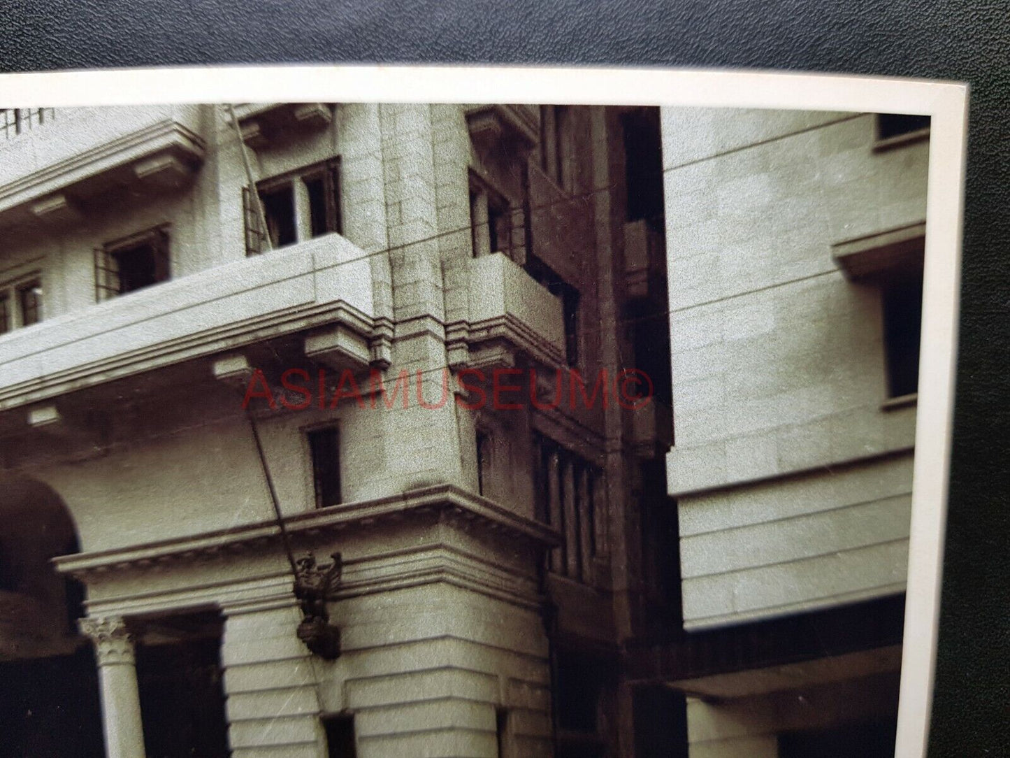 Des Voeux Road Bank of East Asia Building Rickshaw Hong Kong Photo Postcard RPPC