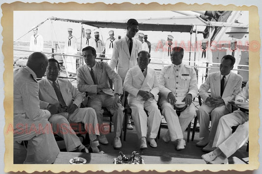 50s Vietnam War Saigon NAVY BAO DAI EMPEROR SAILOR NAVY SHIP Vintage Photo 1280