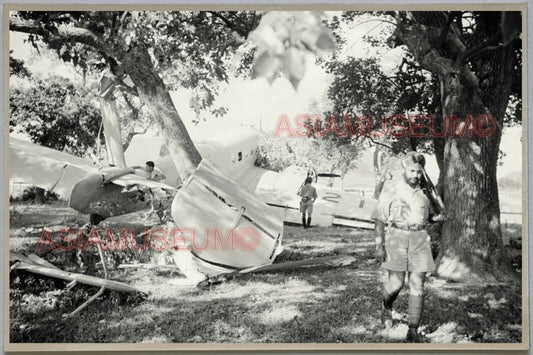 40s British India Army Plane HONG KONG VINTAGE PHOTO POSTCARD RPPC 901 香港舊照片明信片