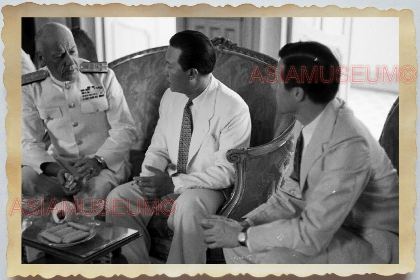 50s Vietnam War Saigon Ho Chi Minh Bao Dai French General  Vintage Photo #918