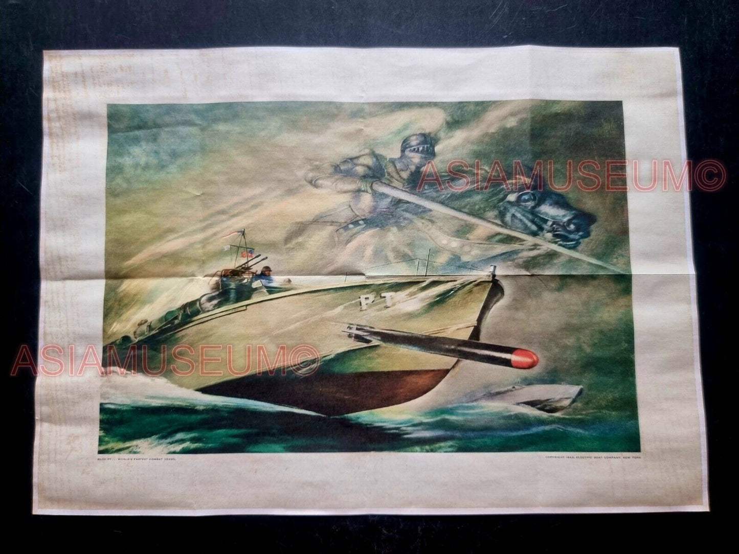 1943 WW2 USA NAVY JAPAN SHIP SUBMARINE WAR BOAT BATTLESHIP PROPAGANDA POSTER 562