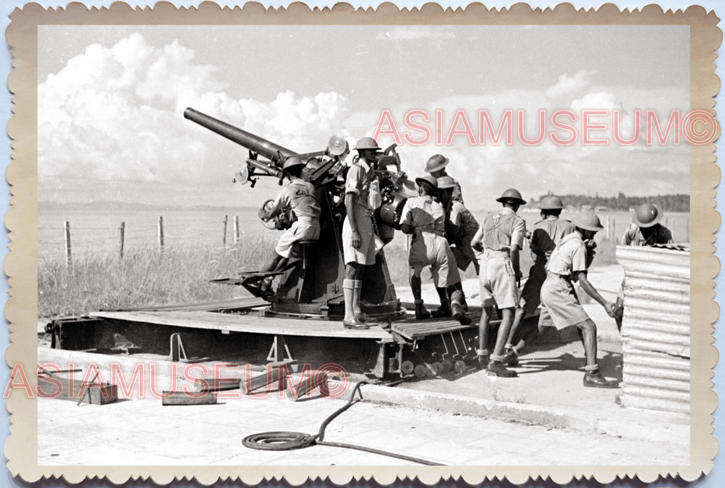 WW2 Royal British India Army Anti Japan Aircraft Vintage Singapore Photo 26288