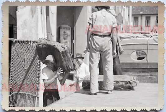 WW2 Lorry Truck Coolie Cargo Street Scene Ads Shop Vintage Singapore Photo 17722