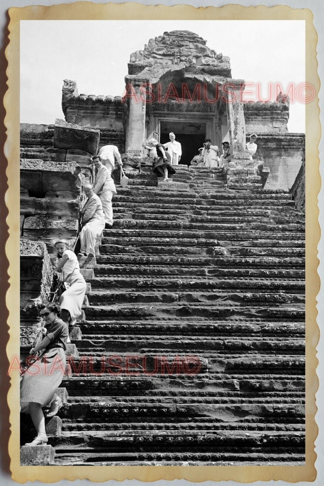 50s Vietnam SAIGON CAMBODIA ANGKOR WAT HINDU BUDDHIST TEMPLE Vintage Photo 537