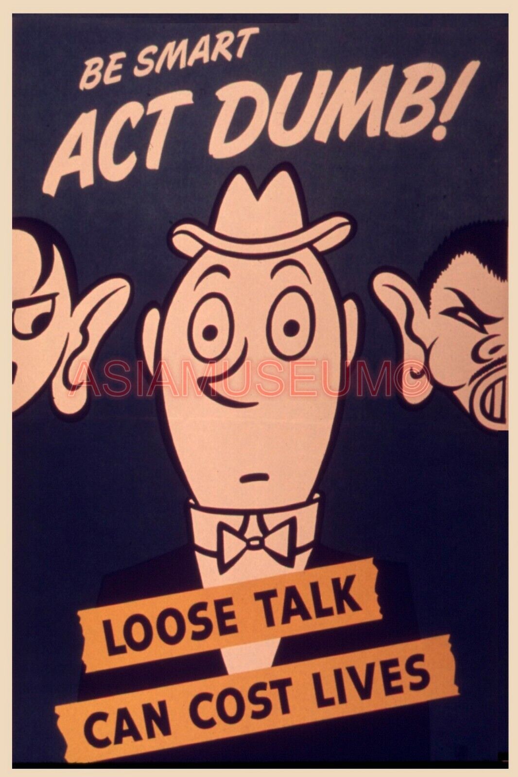 1942 WW2 USA UNITED STATES LOOSE TALK COST LIVES SPY DUMB PROPAGANDA Postcard