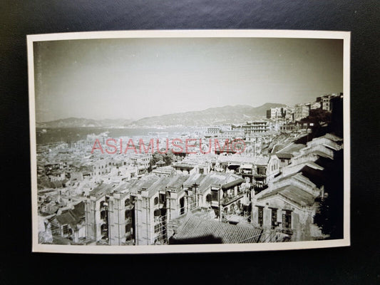 City Sky Kowloon Harbor Sea View Building House Hong Kong Photo Postcard RPPC