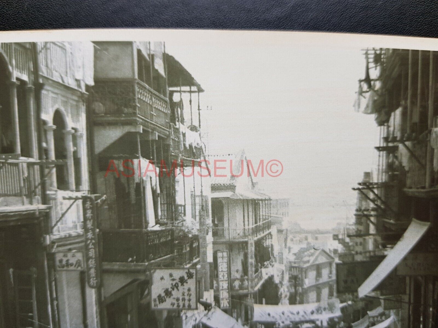 POTTINGER STREET CENTRAL STEPS MARKET WOMEN Hong Kong Photo Postcard RPPC #2478