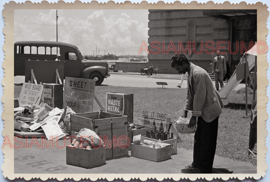 WW2 Waste Metal Newspaper Material Little Indian  Vintage Singapore Photo 17795