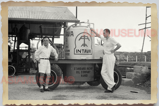 40s WW2 Vietnam INDOCHINA WAR AMERICA VACUUM GASOLINE PLANT Vintage Photo 23973