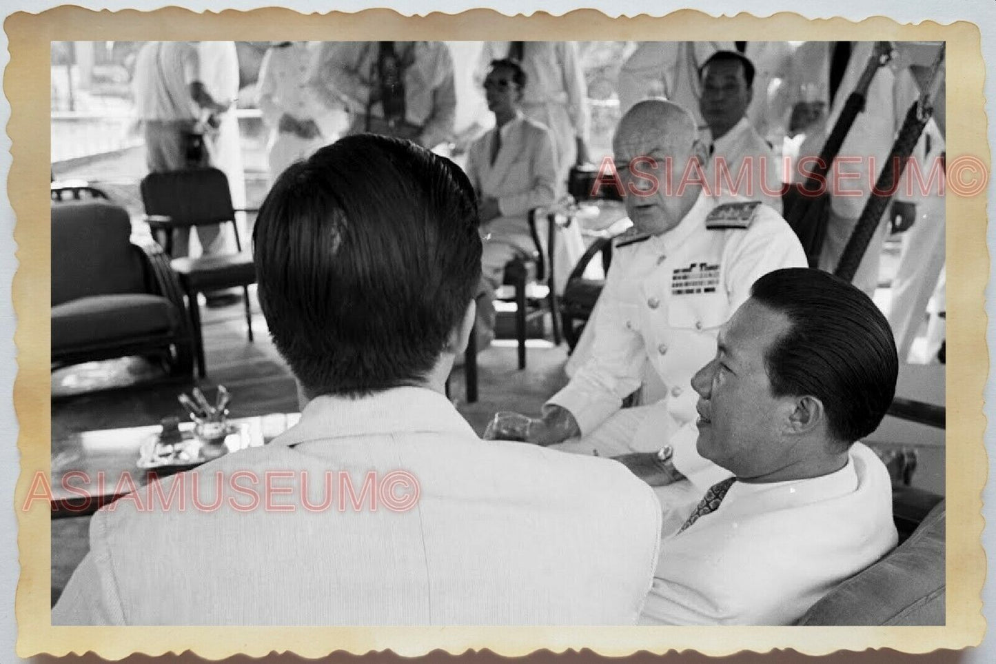 50s Vietnam War Saigon Ho Chi Minh Ferry Bao Dai Navy General Vintage Photo #982