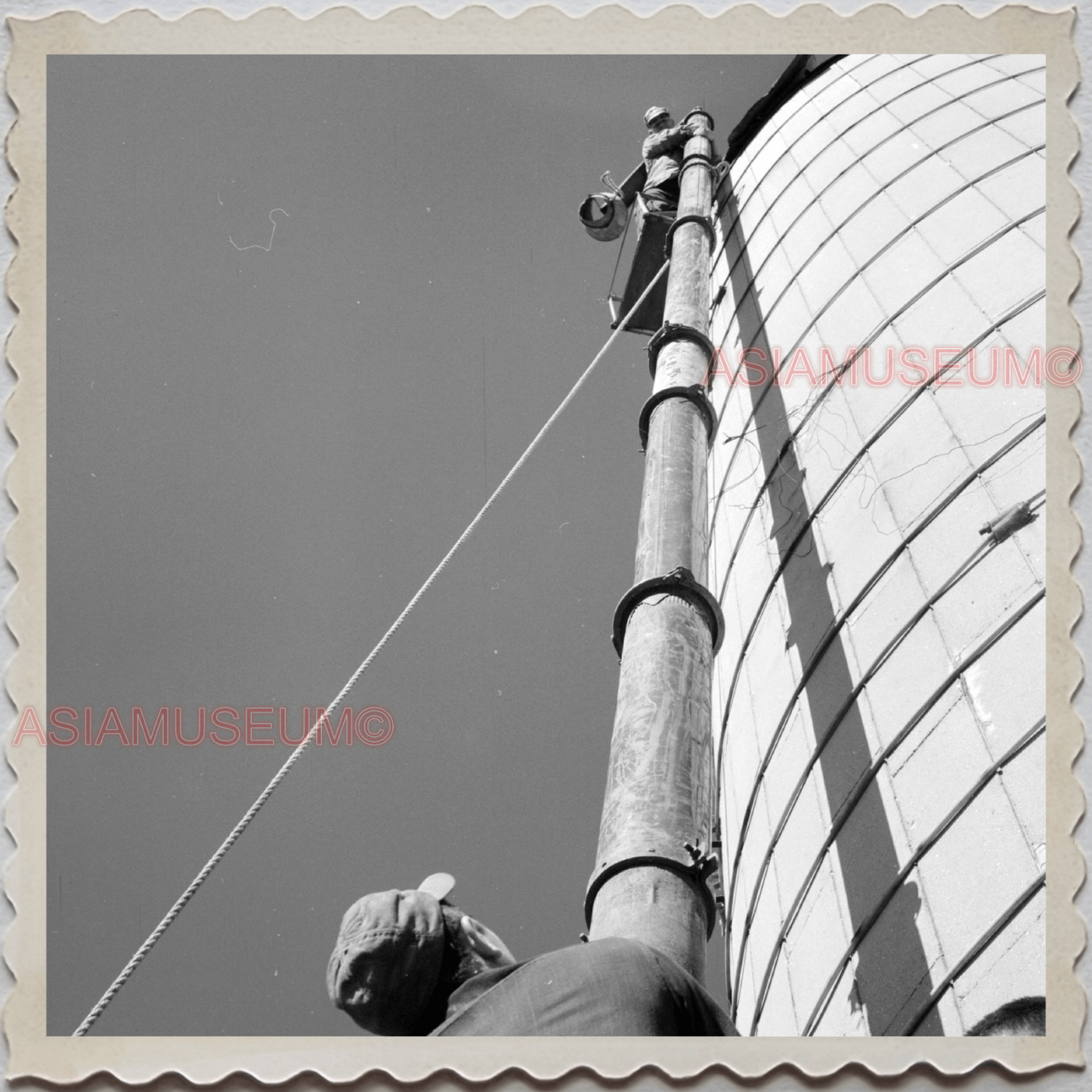 50s LAKE GENEVA WISCONSIN WALWORTH MILWAUKEE CHICAGO SILO VINTAGE USA Photo 8570