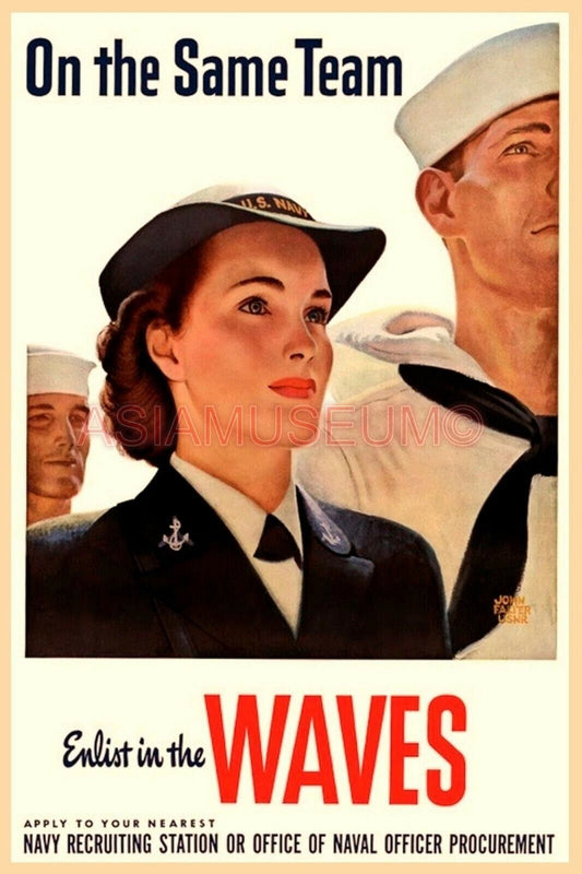 1941 WW2 USA UNITED STATES NAVY WAVES WOMEN NAVAL RECRUIT ii PROPAGANDA Postcard