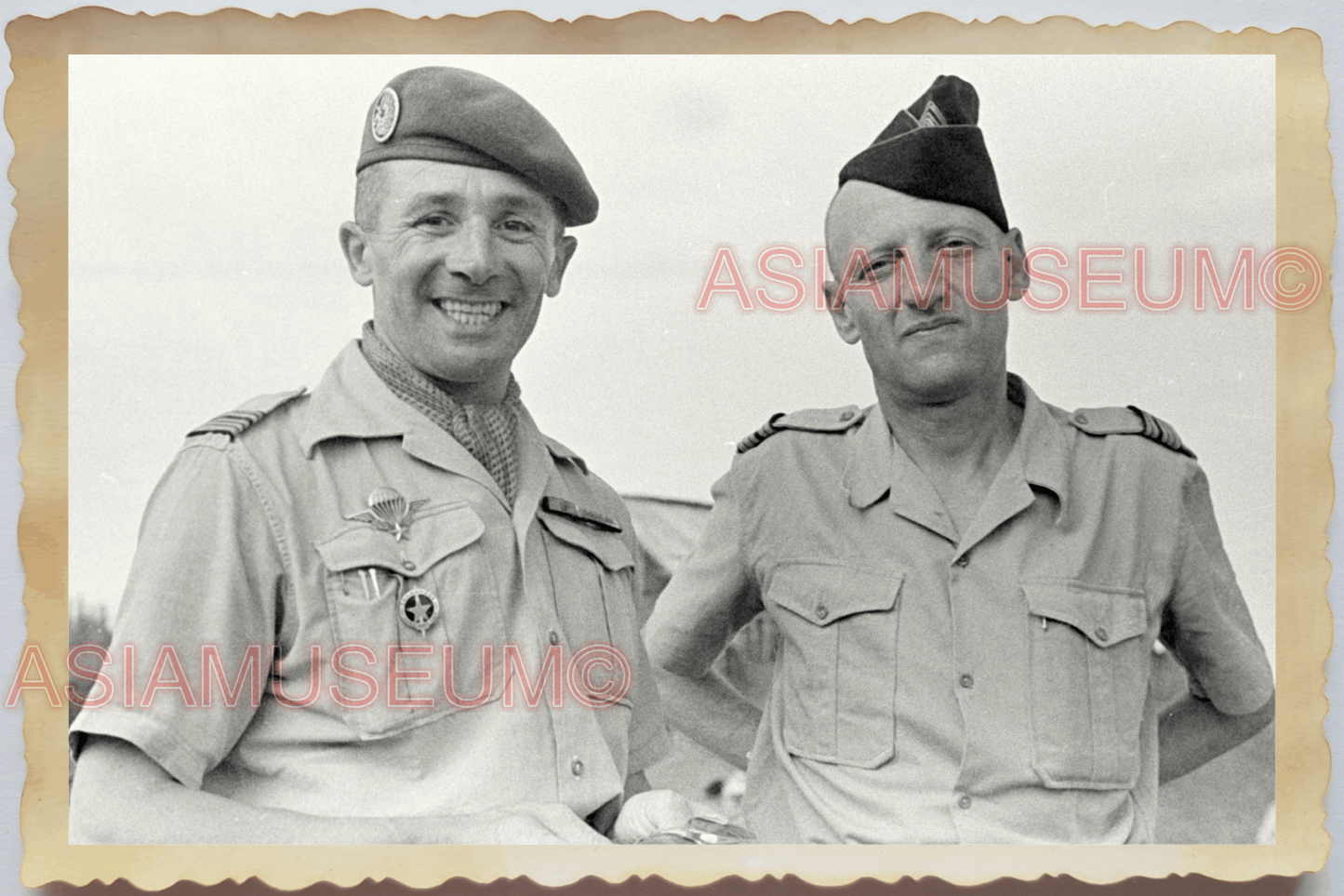 40s WW2 Vietnam HANOI FRANCE FRENCH MILITARY ARMY PORTRAIT Vintage Photo 26356