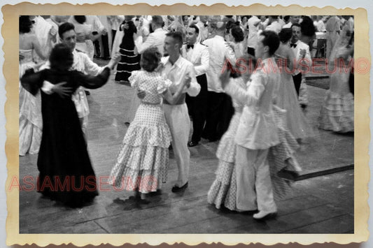 50s Vietnam Indochina Saigon Party Dance Dress Suit French USA Vintage Photo 542