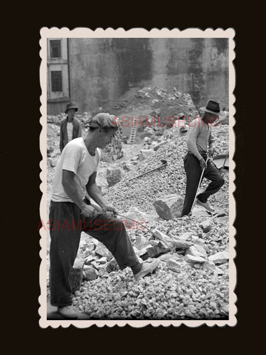 1940's Man Labor Worker Construction Buiding Central Hong Kong Photo 香港旧照片 #2042