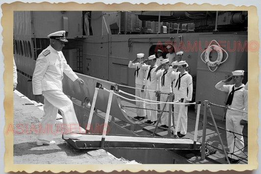 50s Vietnam War Saigon French Colony Navy Warship Naval USA Vintage Photo #967