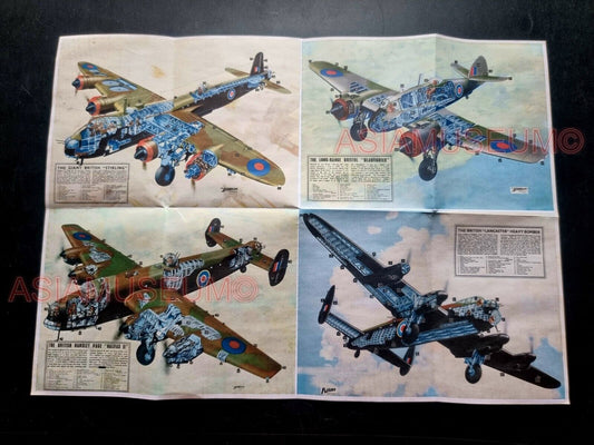 1943 WW2 BRITISH ENGLAND WAR PLANE AIRCRAFT UK MAP EUROPE PROPAGANDA POSTER 551