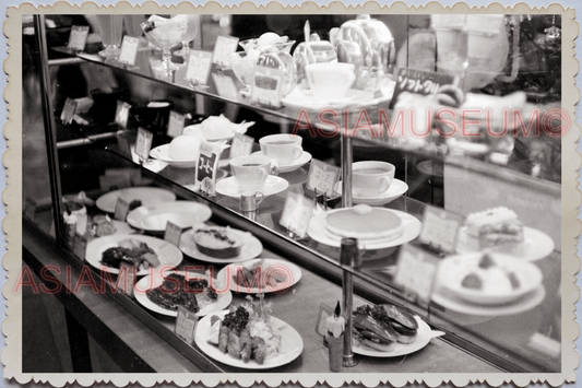 50s JAPAN TOKYO STREET SCENE FOOD RESTAURANT DISPLAY RACK  Vintage Photo 26179