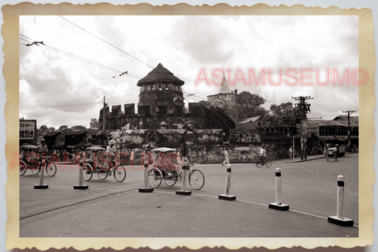 50s THAILAND BANGKOK Mahakan Fort Street View Scene Pedicab  Vintage Photo 29705