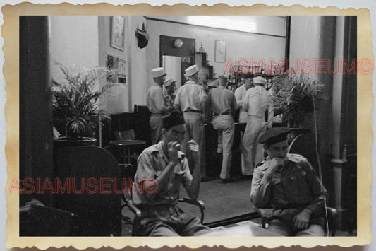 50s Vietnam War Saigon Ho Chi Minh Bar Cafe Sailor Army Shop Vintage Photo #1107