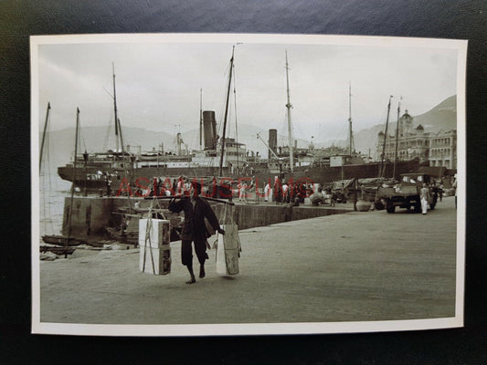 Star Ferry Terminal Pier Harbor Truck Ship Hong Kong Photo Postcard RPPC #1836