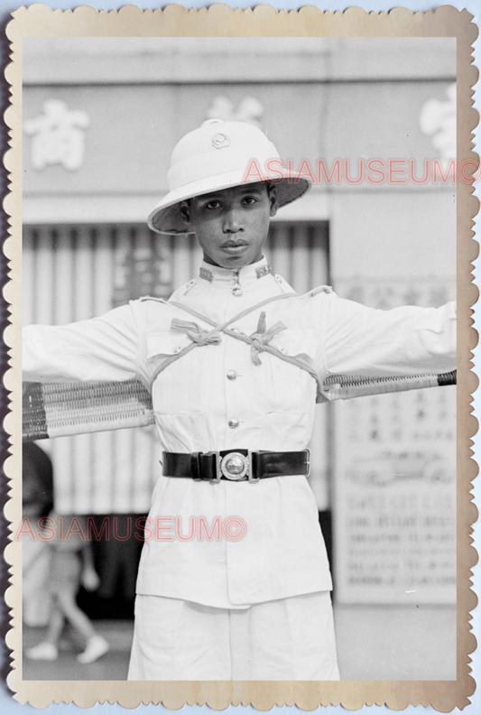 WW2 BRITISH COLONIAL POLICE TRAFFIC STREET ROAD  Vintage Singapore Photo 17684