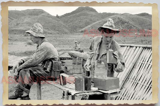 40s WW2 Vietnam INDOCHINA WAR MILITARY BASE CAMP FRENCH ARMY Vintage Photo 28323