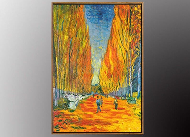 VAN GOGH L'allée des Alyscamps Canvas Oil Painting Art Print 50x70cm Gold FRAME